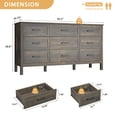 thumbnail image 2 of YouTrend 9 Drawer Farmhouse Dresser,Wood Adult Rustic Chest of Drawer with Metal Handles for Bedroom Living Room Hallway,Vintage Black, 2 of 11