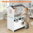 thumbnail image 6 of iYofe Play Kitchen for Kids, Wooden Kids Kitchen Playset for Toddlers, Pretend Play Toy Kitchen Set with Stove, Oven, Ice Maker, Fridge, Cookware Accessories, Gift for Ages 3-5 Girls Boys, 6 of 11