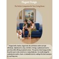 thumbnail image 5 of Newest 78.74" Retro Blue Faux Leather Sofa with Hidden Storage - 2-Seater Loveseat for Small Apartments, Space-Saving Compact Design, 5 of 21