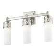 thumbnail image 3 of Livex Lighting  3-Light Brushed Nickel Bath Vanity, 4723-91 - 17.5" W x 10.75" H x 4" Ext., 3 of 5
