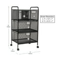 thumbnail image 4 of Mind Reader Cart with Drawers, Multipurpose Office Organizer, Utility Cart, Rolling Storage, Metal, Black, 4 of 7