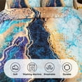 thumbnail image 3 of NTBED Queen Comforter Set Marble Printed Bedding Set Retro Style Watercolor Blue, 3 of 5