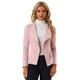 thumbnail image 1 of Chaqueta de gamuza sintética Allegra K Cárdigan Rosa XS, 1 of 5