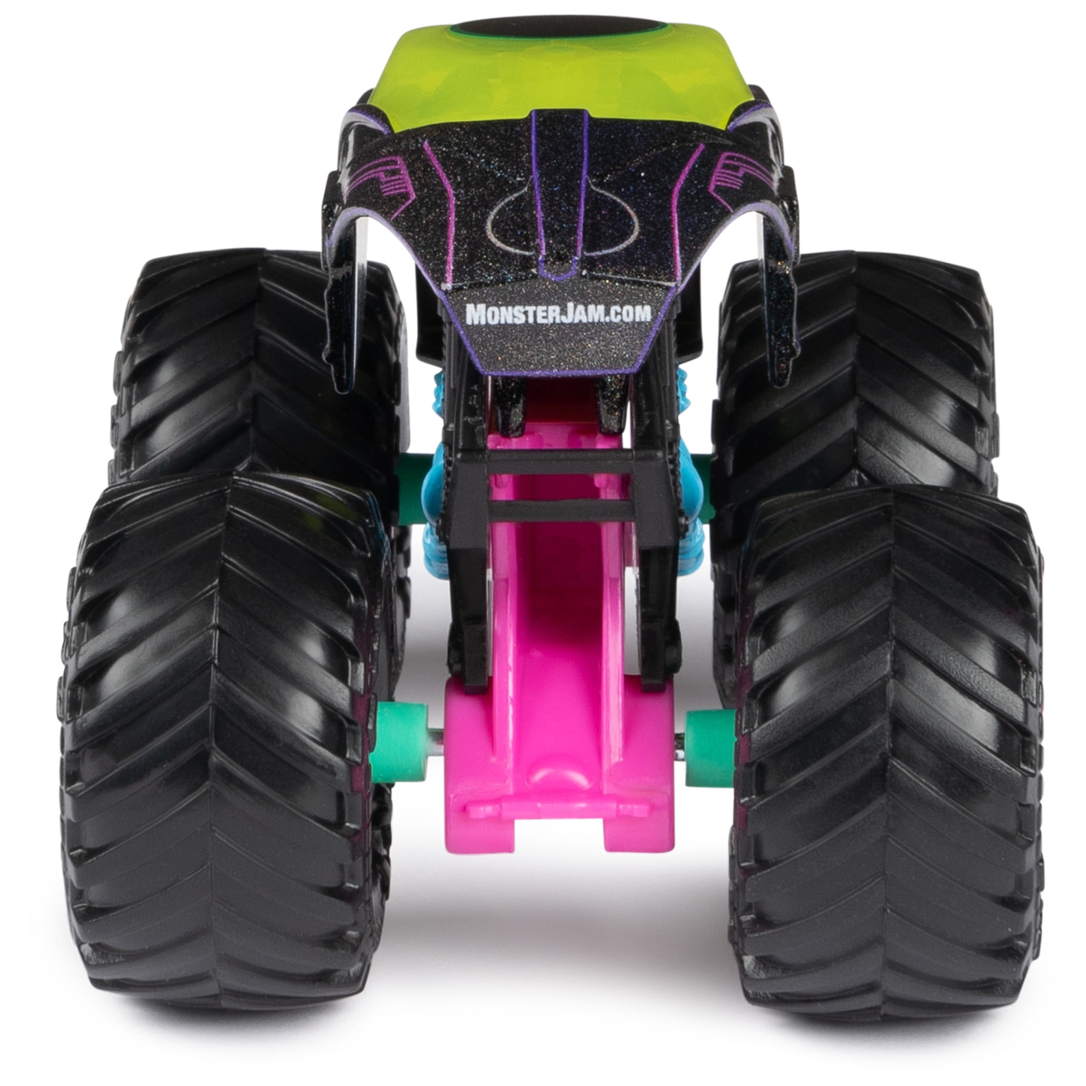 Monster Jam, 2-Pack Neon 1:64 Nitro Monster Trucks, Alien Invasion Vs. Megalodon
