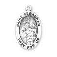 thumbnail image 3 of St. Sebastian Sterling Silver Medal Necklace, 3 of 10