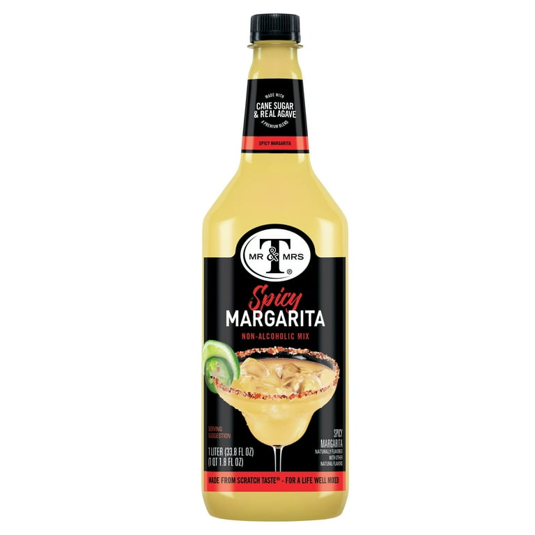 Mr & Mrs T Spicy Margarita Mix, 1 L Bottle - Walmart.com