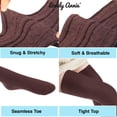 thumbnail image 4 of lovely annie women's 3 pairs fashion thigh high cotton socks j1025 size 6-9(Coffee), 4 of 5