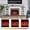 A# Black, variant on Holliwill 72" Electric Fireplace with Mantel, Farmhouse TV Stand for TVs up to 80", Entertainment Center with 23" Fireplace Insert Heater for Living Room, Bedroom, White Brown