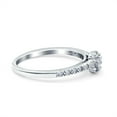 thumbnail image 2 of Simulated Cubic Zirconia Size-5 Art Deco Band Wedding Ring 925 Sterling Silver, 2 of 7