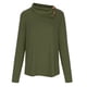 thumbnail image 4 of Tops Para Mujer Elegante Blusa Casual Camisas de Manga Larga Otoño Sólido Botón Suelto Camiseta Con Cuello de Pila Odeerbi ODB171351, 4 of 8