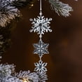 thumbnail image 4 of vnanda Party Supplies Christmas Snowflake Ornament with Lanyard Creative Shape Transparent Shatterproof Acrylic Pendant Hanging Decor, 4 of 8