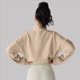 thumbnail image 4 of Chaqueta Corta de para Mujer con Dobladillo con Cordón Leche de Avena XL, 4 of 8