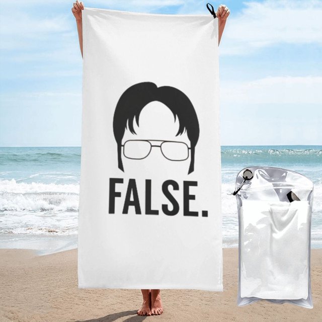 Toalla de playa divertida y falsa de Dwight Schrute, toallas de baño de microfibra, manta de playa suave para desfiles, natación, yoga, mujeres y hombres