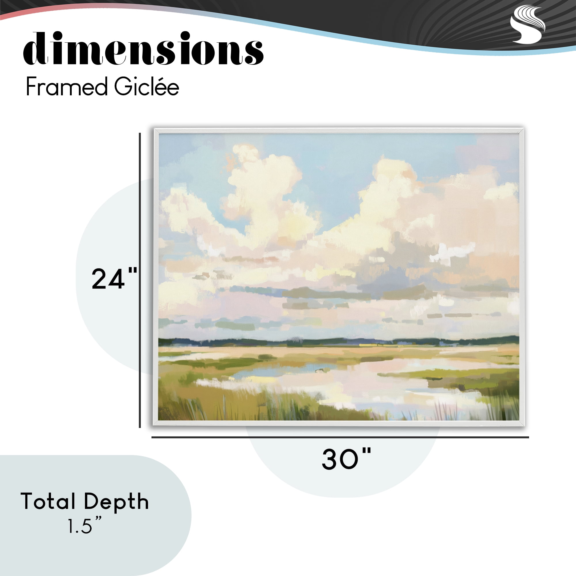 Stupell Industries Lowcountry Marsh at Dawn White Framed Giclee Art, design by LSR Design Studio
