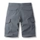 thumbnail image 4 of pstuiky Pantalones cortos para hombre, Pantalones cortos cargo casuales de moda para hombre, con bolsillos y botones, cintura elástica Pantalones cortos cargo, 4 of 8