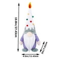 thumbnail image 2 of Handmade Birthday Doll Figurine Festive Swedish Tomte Cake Topper Decoration for Home Desktop Party Celebration, 2 of 6