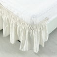 thumbnail image 6 of Unique Bargains Polyester Elastic Dust Ruffled Bed Skirt with 15" Drop Twin Beige, 6 of 8