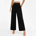 thumbnail image 2 of Women's Wide Leg Palazzo Pants High Waisted Business Casual Trousers for Work and Dressy Outfits Comfortable Stretch Fabric Flowy Elegant Design, 2 of 2