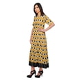 thumbnail image 2 of Moomaya Long A-Line tunic Kurti Dress For Women Elbow Sleeve Printed Casual Kurti, 2 of 5