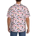 thumbnail image 3 of Vsdgher Cartoon Cat And Heart Men's Cuban Shirt, Hawaiian Shirts, Business Casual Button Down Shirts, Short Sleeve Shirt-XX-Large, 3 of 5
