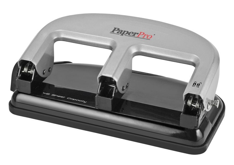 Bostitch EZ Squeeze? Three-Hole Punch, 40-Sheet Capacity, Reduced Effort
