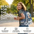 thumbnail image 2 of Xoenoiee Wolf Moon Forest Tree Snowfield Print 3 Piece Backpack Elementary Preschool School Bag with Lunch Box Pencil Case for Girls Boys Lightweight Bookbag Large Capacity Bagpack Daypack Rucksack, 2 of 6