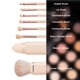 thumbnail image 5 of Brocha para polvos sueltos de viaje 8 en 1, brocha en ángulo, brocha para sombra de ojos, esponja de belleza, brocha para labios para mezclar bases, juegos de brochas de maquillaje portátiles, 5 of 6