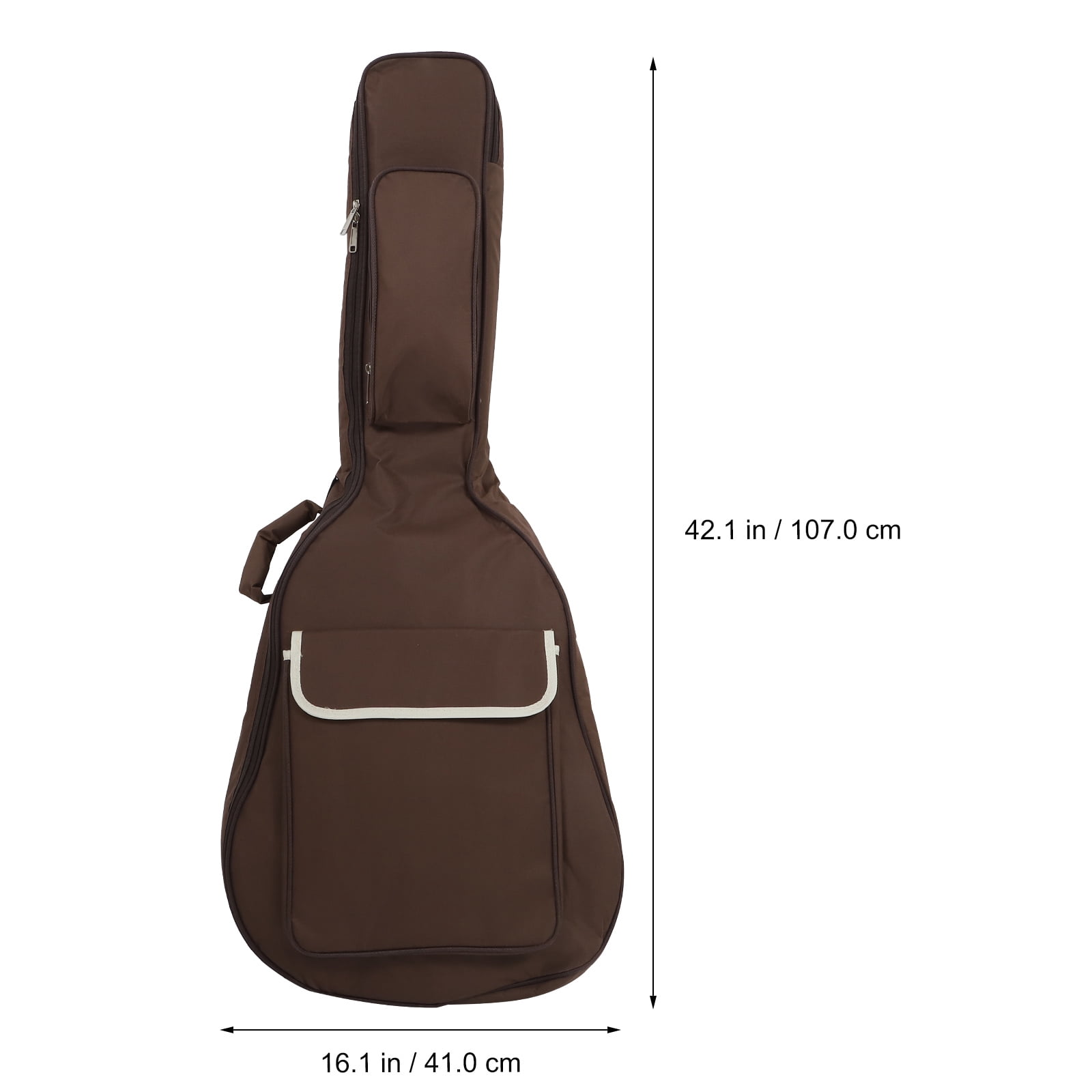 FENGGUIQU 1Pc Thickened Guitar Bag Coffee with Cotton Padding Protective Storage for Acoustic Guitar