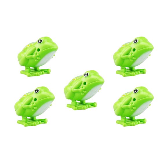 LOLIPPYY 5 Pcs Figurines de Grenouille Jouets Sautants Verts Jouets Mécaniques Sauteurs pour Enfants Événements