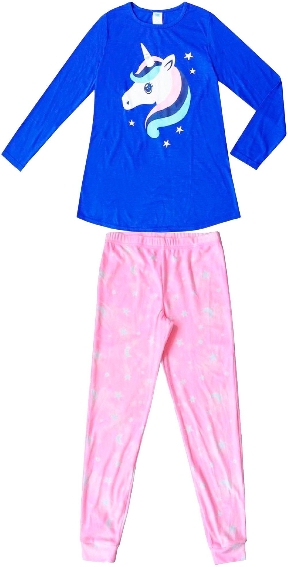 Jellifish Kids Girls Long Sleeve, Long Pant, 2-Piece Pajama Set Sizes 4 ...
