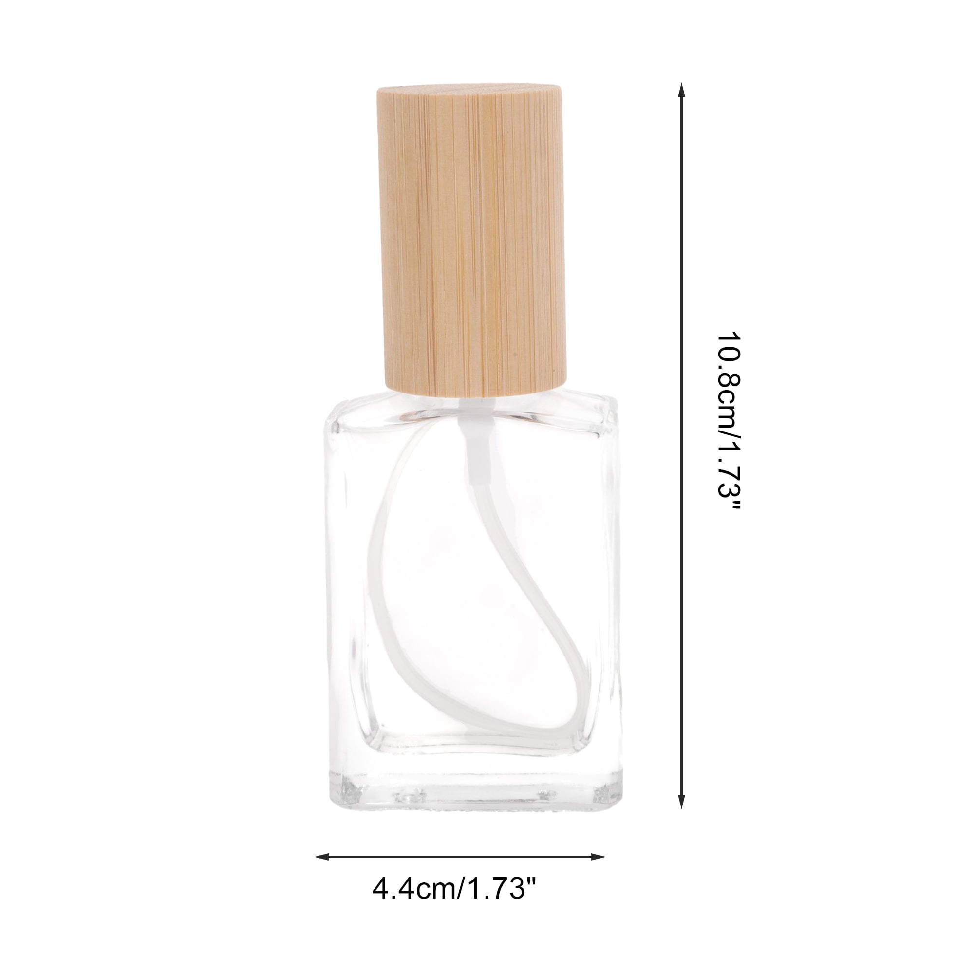 Unique Bargains Perfume Bottle 30ml/1oz Gold Tone 1 Pcs Flat Square Bottle