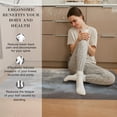 thumbnail image 4 of 2 Pieces Kitchen Rugs, Abstract Anti Fatigue Non Slip Foam Cushioned Mocha Brown Dappled Art Modern Comfort Indoor Floor Mat Runner Rug Set for Laundry Office Sink Bathroom (17"x48"+17"x24"), 4 of 6