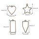 thumbnail image 4 of Love shape Colgante de flores prensadas, marco de Metal artesanal, bisel, amor, resina Uv, fabricación de joyas, 4 of 5