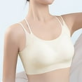 thumbnail image 2 of Fancifize Women Wirefree Bras Seamless T-Shirt Bra Ultra Thin Padding Bralette No Show Invisible Bra For Office Wear, 2 of 7