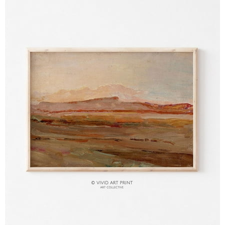 Muted Abstract Landscape Art, Vintage Rustic Farmhouse Home Decor Wall Art, Vivid Art Print Jc-334 Wall Art, Modern Wall Decor, 8x12 UNFRAMED