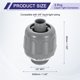 thumbnail image 2 of Uxcell 3Pcs Conectores líquidos a prueba de agua no metálicos, accesorio de conducto flexible de plástico de 3/8" NPT, Gris, 2 of 6