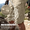 thumbnail image 5 of FEN AI Quick Dry Khaki Cargo Shorts Men Elastic Waist Casual Summer Short Waterproof Outdoor Hiking Fishing Shorts with 6 Pockets, 5 of 12