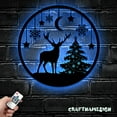 thumbnail image 3 of Craftnamesign Reindeer Metal Wall Art LED Light, Reindeer Christmas Sign, Reindeer Decor, 3 of 5