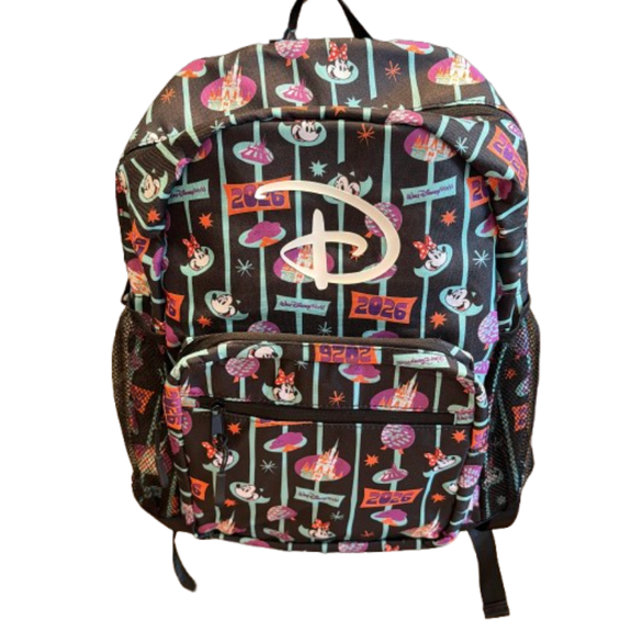 Disney Parks WDW 2026 Mickey & Minnie Mouse Backpack Bag New With Tag