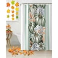 thumbnail image 5 of Thanksgiving Shower Curtains for Bathroom, Teal Pumpkin Floral Country Watercolor Waterproof Fabric Shower Curtain for Bathroom Bathtub Decoration, Machine Washable, 54x"78", 5 of 9