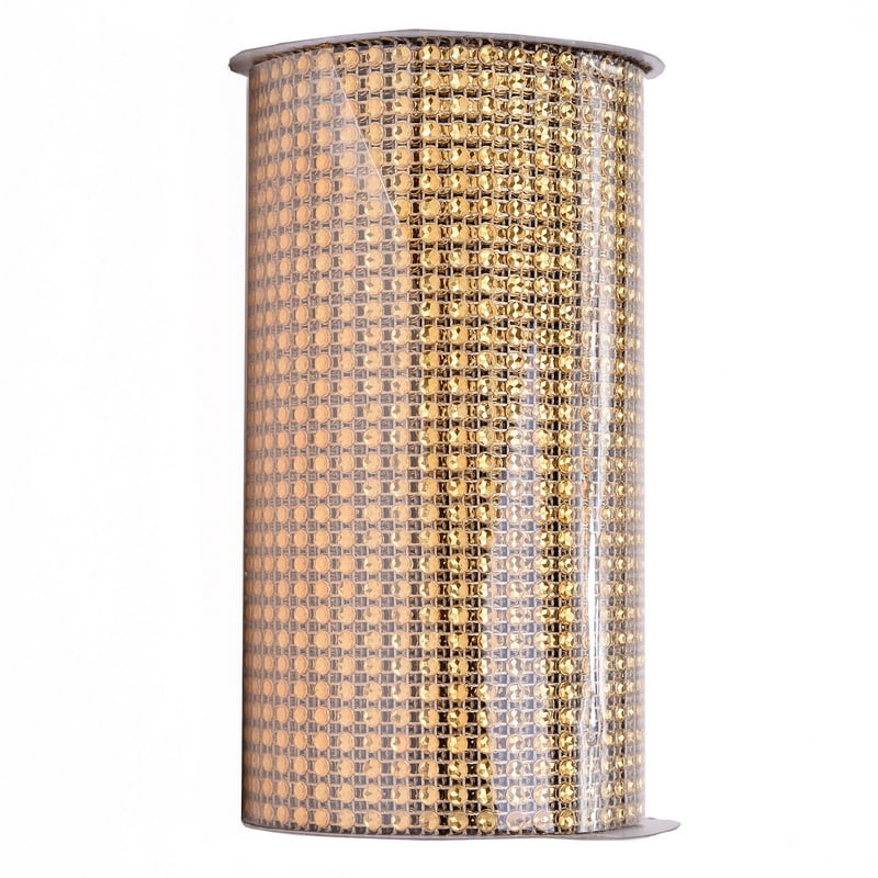 Yama Ribbon, Bling Wrap Ribbon Gold 6inch x 9 feet