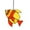 Orange, variant on Stained Glass Window Pendant Acrylic Wall Hanging Ornament for Home and Craft Projects, 12 cm, Pink