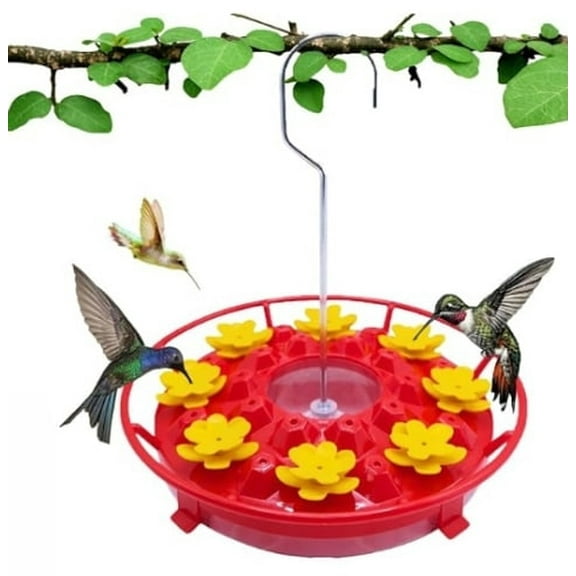 Wanfoou 1 Pack Hummingbird feeders for Outdoors Hanging Ant and Bee Proof, 26 Feeding Ports Easy Cleaning Filling Leak Proof red Backyard Decoration Outdoor Wild Bird Feeder