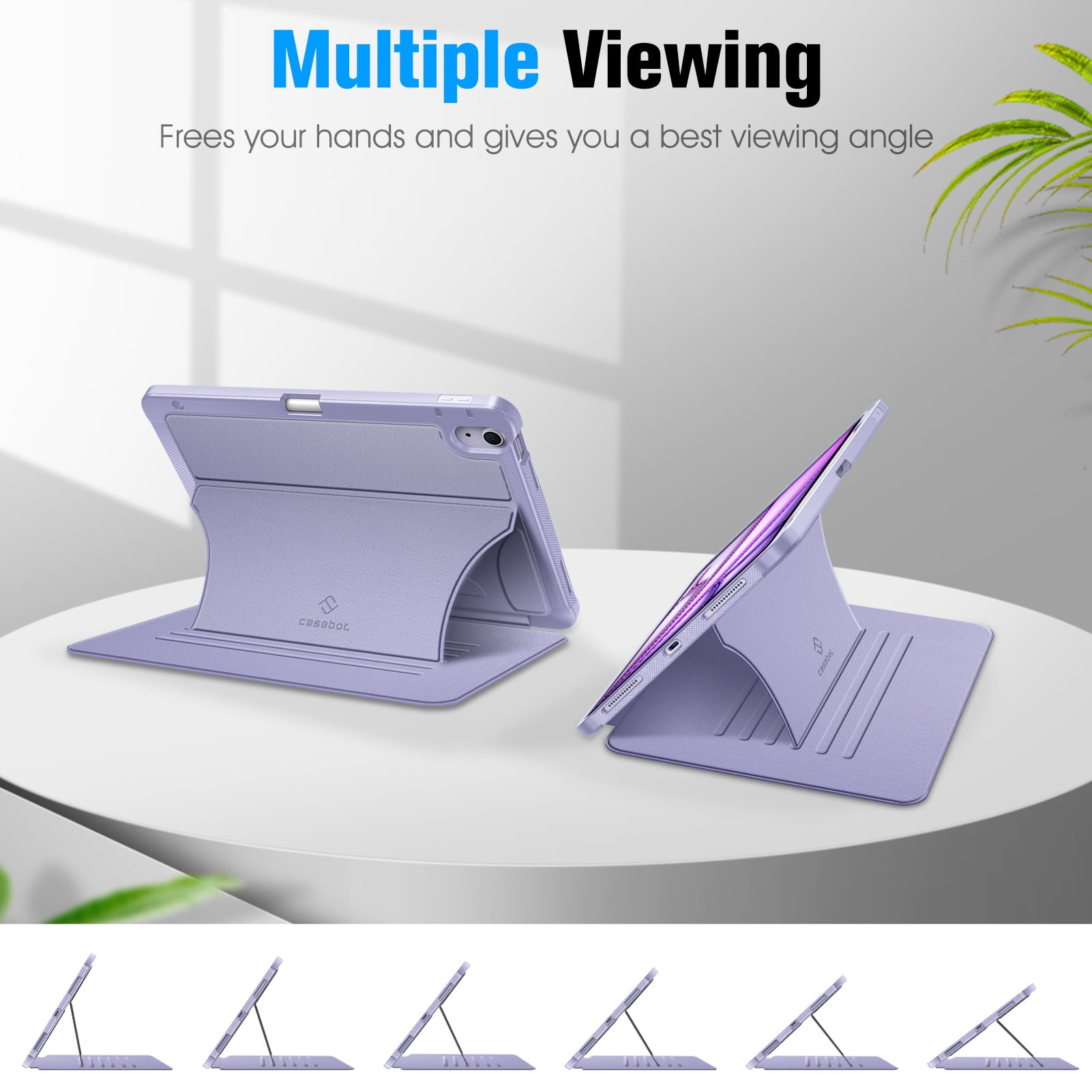 Fintie Case for iPad Air 11-inch M3 (2025) / M2 (2024), iPad Air 5th (2022) / 4th Generation (2020) 10.9 Inch - Magnetic Stand Multi-viewing Angle Soft TPU Cover with Pencil Holder