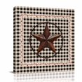 thumbnail image 2 of Canvas Wall Art Retro Mottled Canvas Art Print Country Star Farmhouse Black Buffalo Plaid Pictures Wall Decor for Living Room Bedroom Artwork Decorations Stretched Framed Ready to Hang 10"x10", 2 of 9