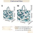 thumbnail image 2 of FORMRS Womens Corduroy Tote Bag Crossbody Shoulder Purse Handbag with Detachable Strap, Green Ocean Waves Pattern, 2 of 7