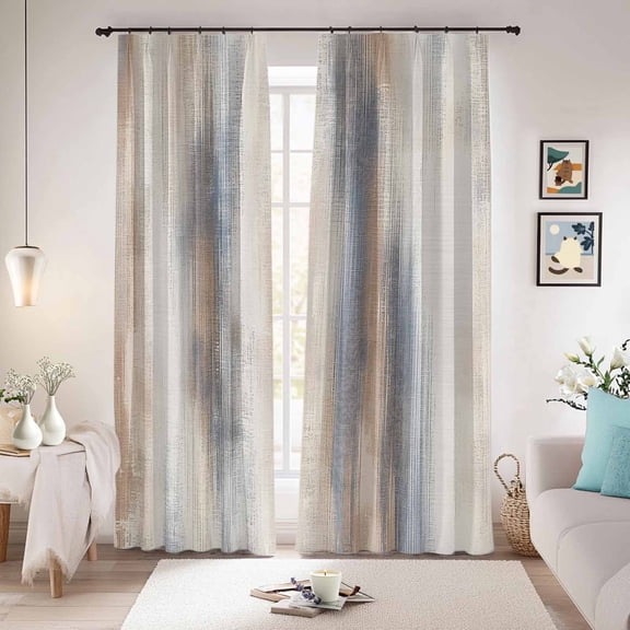 Beige Gray Blackout Curtains for Bedroom/Living Room, Pinch Pleated Black Out Curtains, Abstract Grunge Mottled Neutral Texture Room Darkening Window Drapes with Hooks 2 Panels, 39"x70"
