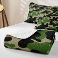 thumbnail image 4 of Manfei Rustic Camouflage Twin Quilt Set, Countryside Camo Twin Coverlet Set, Olive Green, 2pcs, 1 Bedspread and 1 Pillowcase, 4 of 7