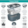 thumbnail image 4 of shiyou-Nulmvic 75W Electric Lunch Box 12V/24V/110V 3-in-1 Portable Leak-Proof 1.5L Thermos Food Container for Car/Truck/Home/Office/School with Fork, Spoon & Insulated Lunch Bag for Women Men (Blue), 4 of 4