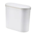 thumbnail image 2 of Bote de basura del bote de basura con tapa de prensa Tapa moderna de basura de polvo nórdico de basura estrecha para estudios Lavandería de baño, 2 of 8